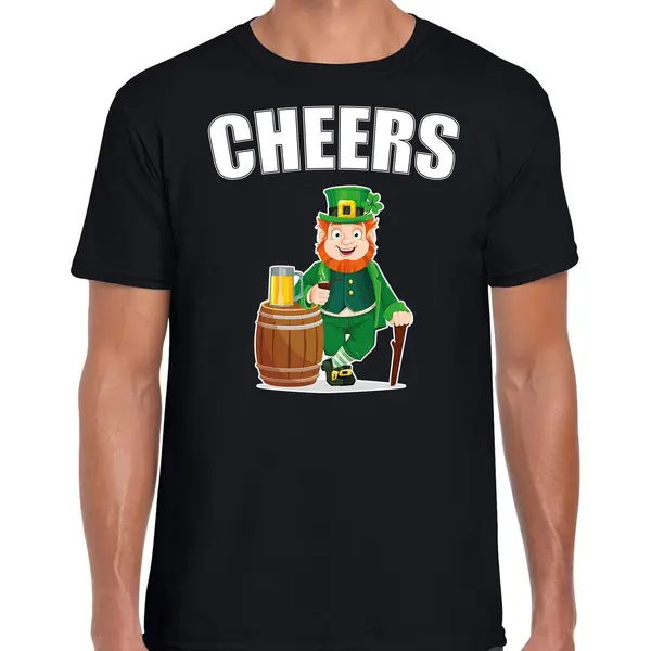 Bellatio Decorations St. Patricks Day T-shirt - Zwart - Voor Heren - Cheers - Ierse Feest Kleding - Outfit / Kostuum Xxl thumbnail