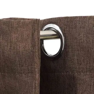 VidaXL Verdunkelungsvorhänge Ösen Leinenoptik 2 Stk. Taupe 140x175cm
