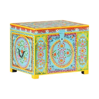 VidaXL Aufbewahrungsbox Handbemalt 50x40x40 Cm Mango Massivholz