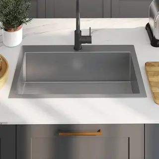Handgemachte Einbauspüle Edelstahl - Vidaxl