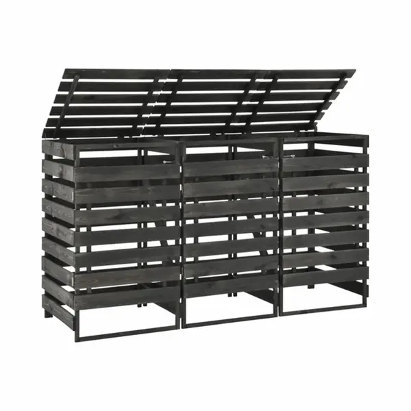 VidaXL - Containerberging - Driedubbel - 210x75x121 - Cm - Geverfd - Grenenhout thumbnail