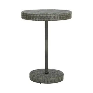 5-tlg. Gartenbar-set Poly Rattan Grau - Vidaxl