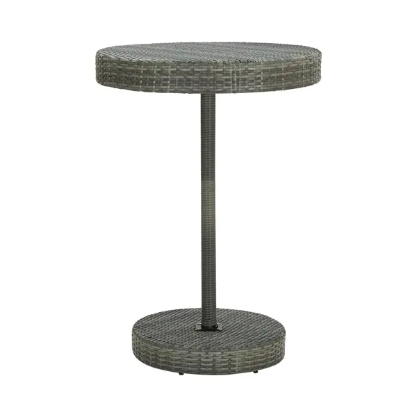 5-tlg. Gartenbar-set Poly Rattan Grau - Vidaxl thumbnail