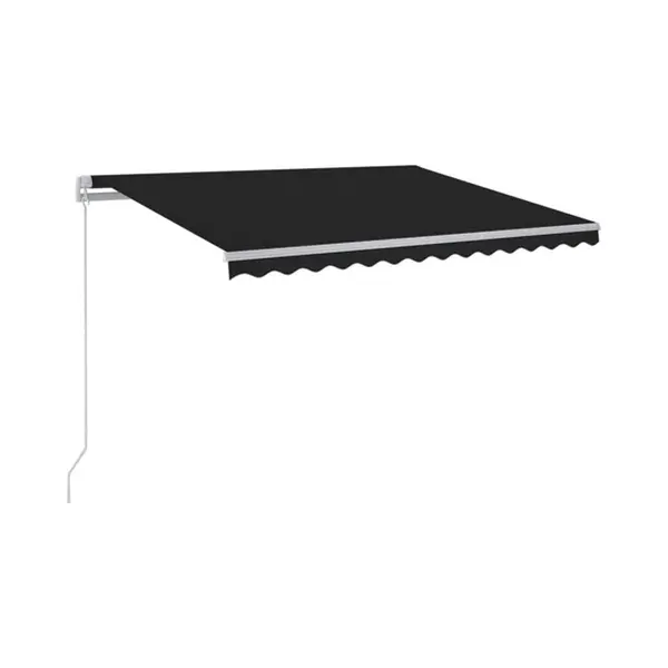 VidaXL Gelenkarmmarkise Einziehbar Markise Sonnenmarkise Balkonmarkise Sonnenschutz Sichtschutz Fenster Terrasse Garten 400x350cm Anthrazit thumbnail