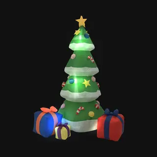 VidaXL - Kerstdecoratie - Opblaasbaar - Kerstboom - Led - Binnen/buiten - 240 - Cm