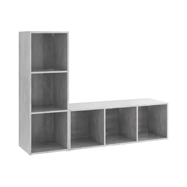 VidaXL Tv-meubelen 2 St 107x35x37 Cm Bewerkt Hout Betongrijs thumbnail