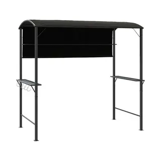 VidaXL - Prieel - Met - Dak - 220x110x200 - Cm - Antracietkleurig