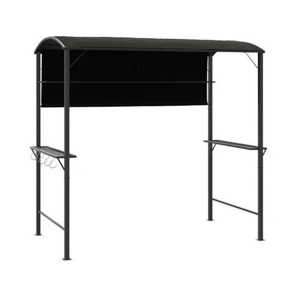 VidaXL - Prieel - Met - Dak - 220x110x200 - Cm - Antracietkleurig thumbnail