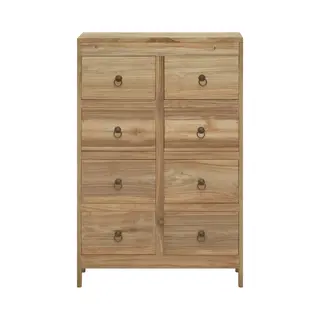 VidaXL Ladekast 55x30x90 Cm Massief Teakhout