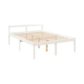 VidaXL Seniorenbed Massief Grenenhout Wit 120x200 Cm