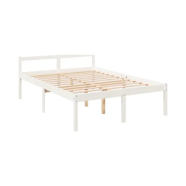 Seniorenbett Weiß 120x200 Cm Massivholz Kiefer Vidaxl thumbnail
