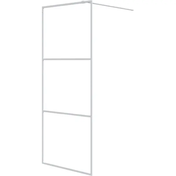 VidaXL - Inloopdouchewand - 80x195 - Cm - Transparant - Esg-glas - Wit thumbnail