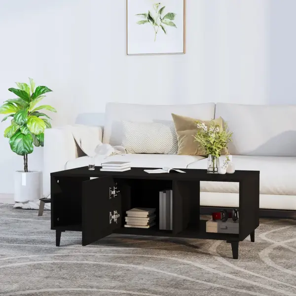 VidaXL Couchtisch Schwarz 102x50x40 Cm Holzwerkstoff thumbnail