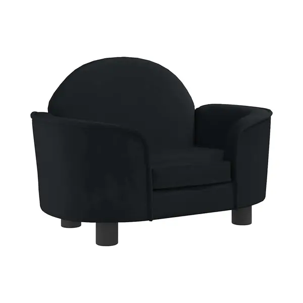 VidaXL - Hondenmand - 66x40x45 - Cm - Fluweel - Zwart thumbnail
