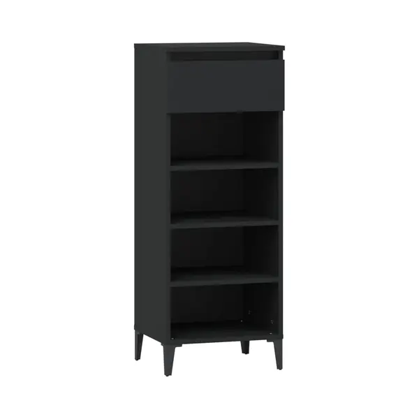 VidaXL Schuhregal Schwarz 40x36x105 Cm Holzwerkstoff thumbnail