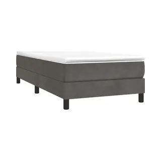 VidaXL Boxspringbettgestell Dunkelgrau 100x200 Cm Samt