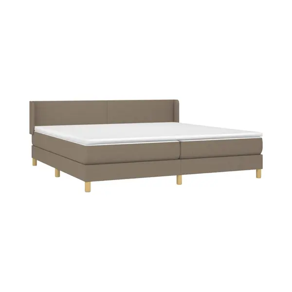 VidaXL Boxspringbett Mit Matratze Taupe 200x200 Cm Stoff thumbnail