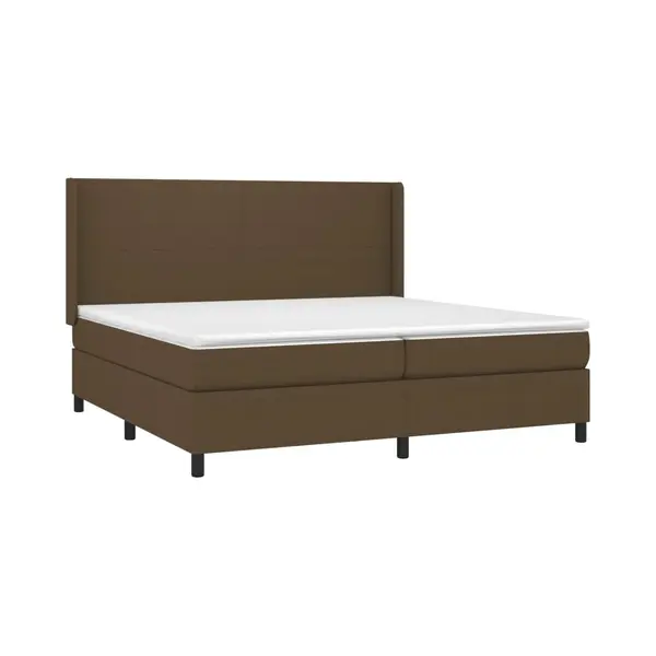 Boxspringbett Mit Matratze Dunkelbraun 200x200 Cm Stoff Vidaxl thumbnail