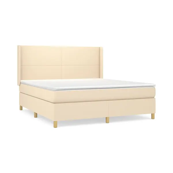 Boxspringbett Mit Matratze Creme 180x200 Cm Stoff Vidaxl thumbnail
