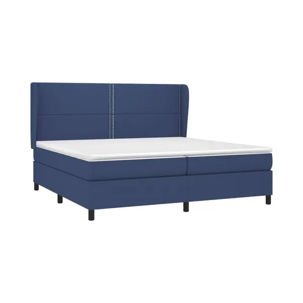 VidaXL Boxspringbett Mit Matratze Blau 200x200 Cm Stoff thumbnail