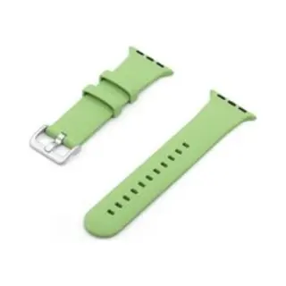 By Qubix Rubberen Siliconen Sportbandje Met Gesp - Groen - Geschikt Voor Apple Watch 38 Mm - 40 Mm - 41 Mm - 42 Mm - Compatible Apple Watch Bandje -