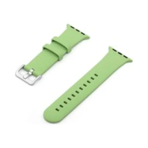 By Qubix Rubberen Siliconen Sportbandje Met Gesp - Groen - Geschikt Voor Apple Watch 38 Mm - 40 Mm - 41 Mm - 42 Mm - Compatible Apple Watch Bandje - thumbnail