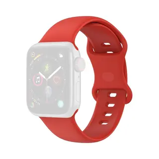 By Qubix Siliconen Sportbandje - Rood - Maat, S-M - Geschikt Voor Apple Watch 38 Mm - 40 Mm - 41 Mm - 42 Mm - Compatible Apple Watch Bandje -