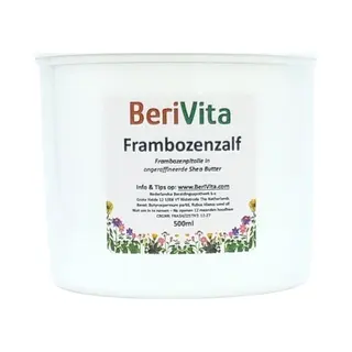 Berivita Frambozenzalf 500ml - Frambozenolie Met Shea Butter - Frambozen Zalf Bevat Pure Frambozenpitolie, Frambozenzaadolie