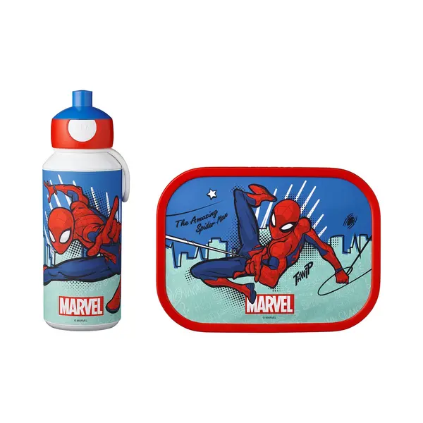 Mepal - Lunch Set Campus - Spiderman Lunch Set With Pop-up Drink Bottle & Lunch Box - Bpa-Free - 400 Ml + 750 Ml thumbnail