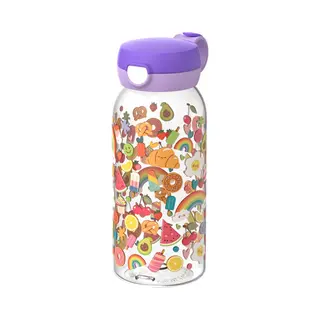 Mepal Drinkfles Met Flipdop Campus - 600 Ml - Waterfles Kinderen - Lekdicht - Hygiënische Deksel - Food Fest