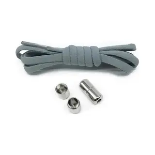 Veters - (grijs) - Niet Strikken - Elastische Veters - No Tie - Schoenveters - Sportveters - Rond - Schoenveters - Kinderveters