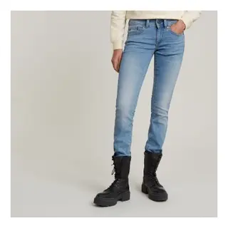 G-Star Für Damen. D02153-8968-8436 Jeans Midge Saddle Mid Straight (26/30), Blau, Lässig, Baumwolle, Denim