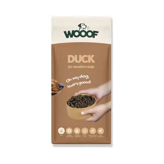 Wooof Ente Trockenfutter Für Hunde 18 Kg Natürlich Proteinreich Hypoallergen Komplette Ernährung Für Alle Rassen Erwachsene Hunde Gesunde Haut