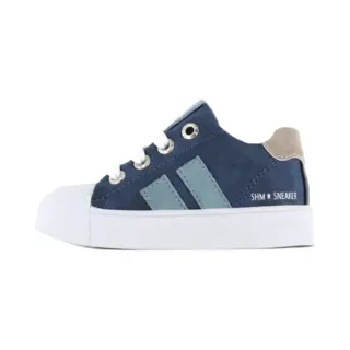 Shoesme Donkerblauwe Sneaker Met Stripings