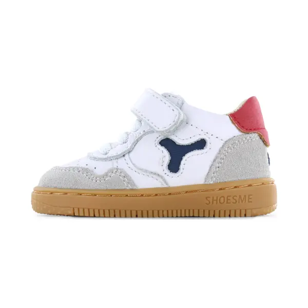 Shoesme Witte Sneaker Met Rood Detail thumbnail