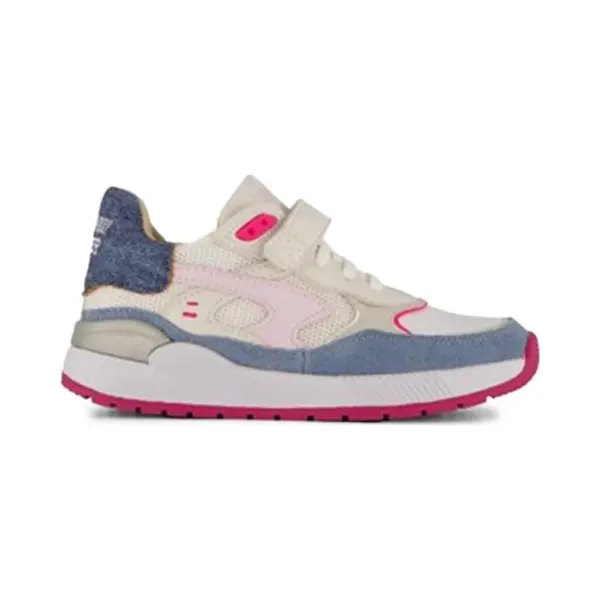 Sneakers | Meisjes | Jeans Blue Fuchsia | Leer | Shoesme | Maat 29 thumbnail