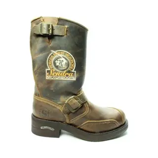 Sendra 3565-Bruin- Biker Boots- Stoere Motorlaarzen Met Stalen Neus- Maat 41