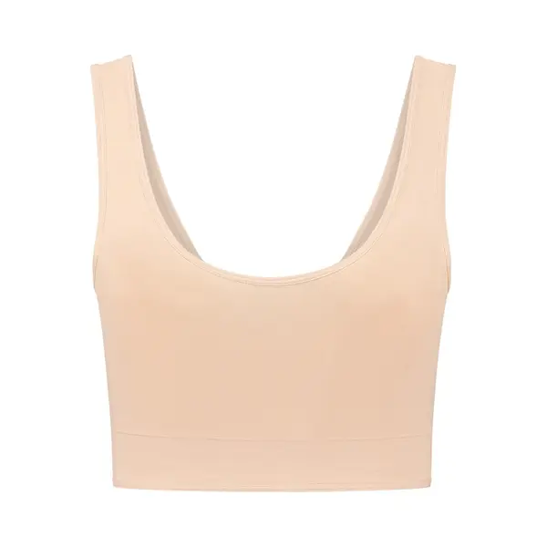 Bye Bra Soft Touch Seamless Reversible Bra Top, Beige, M thumbnail