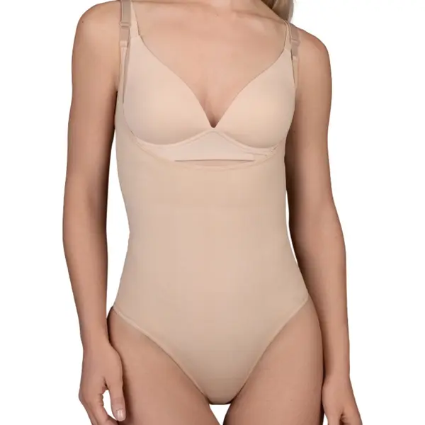 Seamless Bodysuit With Open Bust For Women Bye Bra Soft Touch Seamless thumbnail