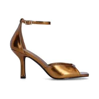 Sacha - Dames - Gouden Sandalen Met Hak - Maat 40