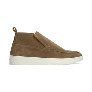 Manfield Taupe Suède Loafers - Maat 47