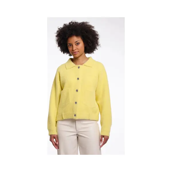 Rino & Pelle Rino&Pelle Damesvest - Bubbly Vest - Geel thumbnail