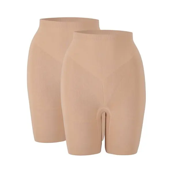 Sarlini Dames Corrigerende Shorts Naadloos 2-Pack Beige - Maat S thumbnail