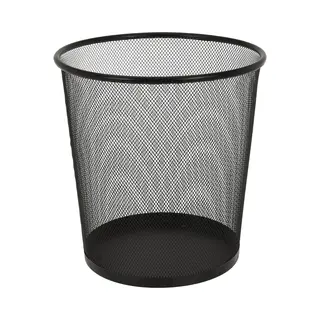 Excellent Houseware Kantoor Prullenbak / Papierbak - Inhoud 19 Liter - Draad Metaal - Zwart - 26 X 26 X 28 Cm