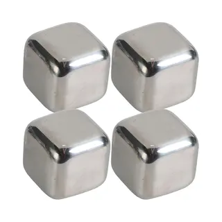 Excellent Houseware, Bar Accessoires, 4er-Set Kühlsteine Aus Edelstahl