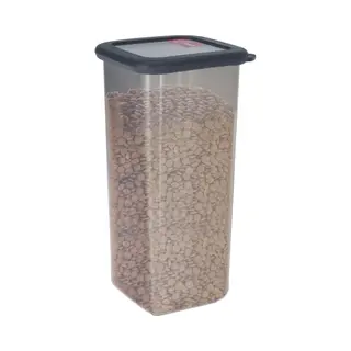Excellent Houseware - Voorraadbus - Voorraadpot 1.6L - Stapelbaar - Transparant Rookgrijs - Vaatwasserbestendig