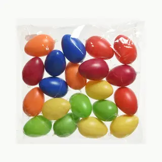 Decoris Paaseieren - 40x Stuks - Multicolor - 6 Cm - Kunststof - Pasen - Paasversiering - Paasdecoratie