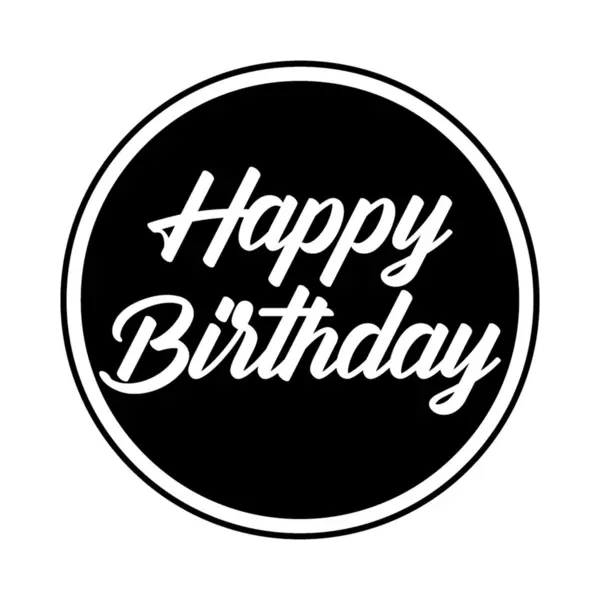 Bellatio Decorations 30x Stuks Bierviltjes/onderzetters Happy Birthday Zwart 10 Cm - Verjaardag Versieringen thumbnail