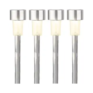 Lumineo Solar Tuinlampen - 4x Stuks - Prikspots Op Zonne-energie - 24 Cm - Prikspots Tuinverlichting