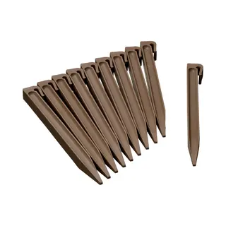 Nature Grondpennen - 30x Stuks - Kunststof - Voor Grasranden / Borderranden - Taupe Bruin - 26, 7 Cm